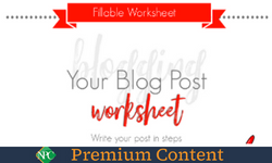 Your Blog Post Worksheet